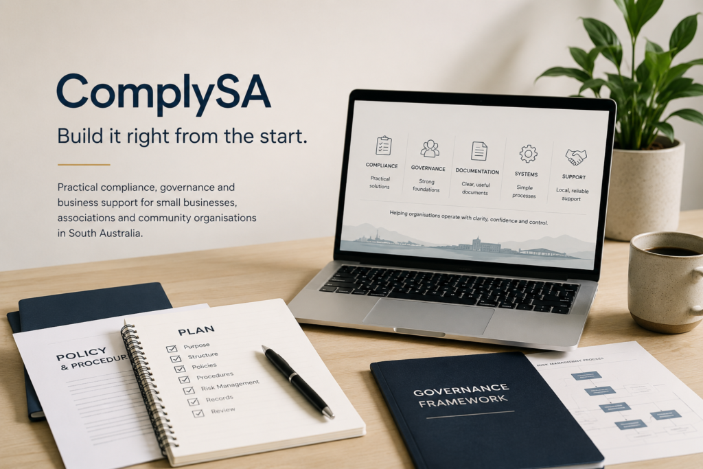 Compliance and governance support for South Australian organisations